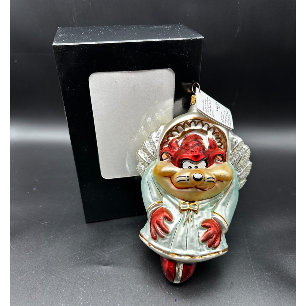 1995 CHRISTOPHER RADKO LOONY TUNES TAZ ANGEL‎ 7" ORNAMENT CHRISTMAS  #1014/5000